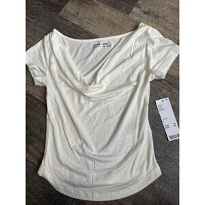 Silence + Noise Lara Cowl Neck Top White Small NWT Urban Outfitters